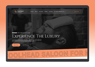 Barber Shop & Saloon Landing Page Design barber barber logo barbershop barbershop landing page branding design figma figma design graphic design landing landing page page saloon saloon website ui uxui web design website website design wordpress