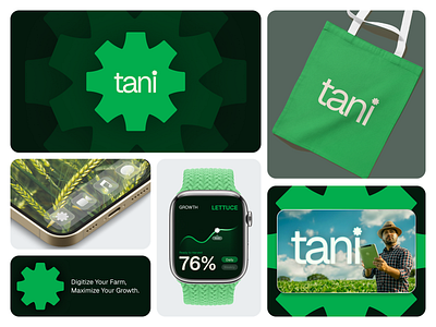 Tani Farm Visual Identity app branding clean colors design farming fireart green growth icon ui ux visual