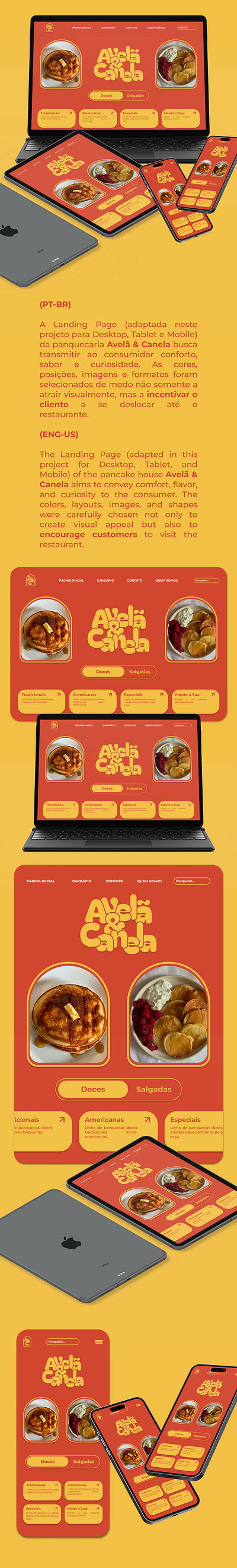 Landing Page | UI Concept - Avelã & Canela branding designer grafico graphic design graphic designer landing page pagina inicial ui ui concept web design