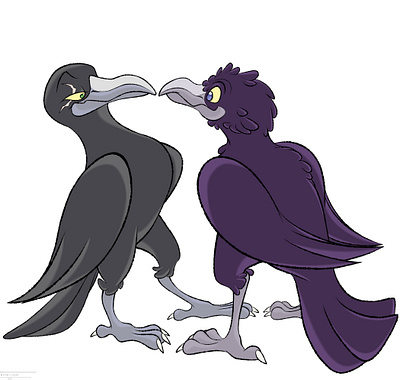 Two Ravens: bird digitalart raven