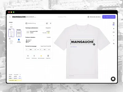 MAINGAUCHE DESIGNER - Product Design design designer product textile tool ui ux web webdesign