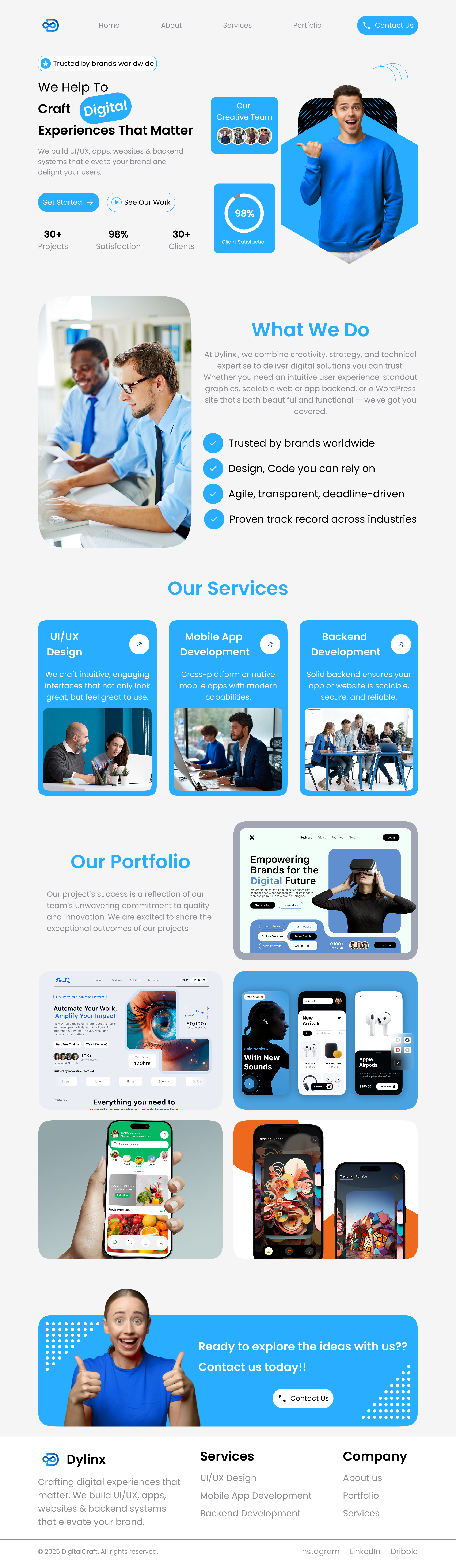 Dylinx Digital Agency Landing Page