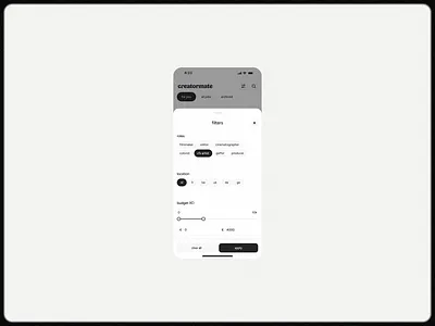 Filter Screen. branding design graphic design identity illustration logo logo design ui ux vector
