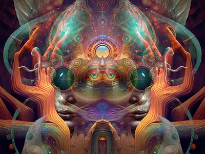 Mutagenic Initiates abstract animation color colorful dimensions forms futuristic geometric gradient graphic design illustration imagination motion graphics pattern print prism psychedelic shading shapes vibrant