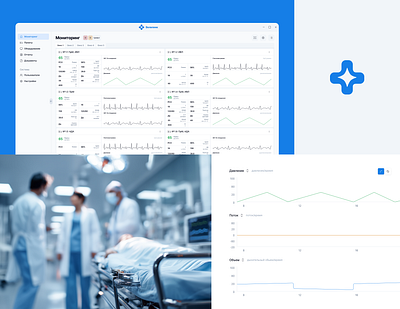 Doctor's workplace desktop application app design desktop doctor medicine monitoring ui user interface ux workspace