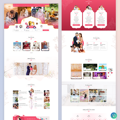 Wedding Events Planner Landing Page Design booking branding creative agency creativedesign event management event organizer figmadesign figmalandingpage homepagedesign landingpage multiservice onlineservice payment ui uidesign web wedding agency wedding landing page wedding planner wedding services