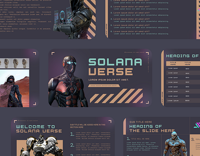 SOLANA VERSE Pitch Deck Design ai bitcoin blockchain branding canva crypto futuristic illustration keynote modern motion graphics pitch deck powerpoint presentation design robotics slide tech ui design web3 whitepaper