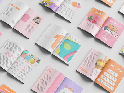 Colorful feminine coach ebook bold book branded business coach canva coaching colorful ebook feminine graphic design layout design lead magnet lifestyle coach pdf guide print design workbook