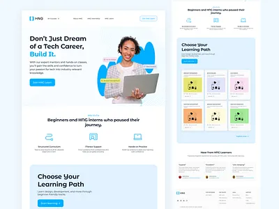 HNG Learn - Website Design ui