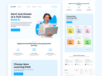 HNG Learn - Website Design ui