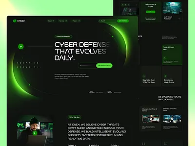 Ornex | Cyber Security Website 3d animation branding cyber cyber security design figma graphic design illustration logo motion graphics saas software ui uiux ux web design web3 web3 landing page