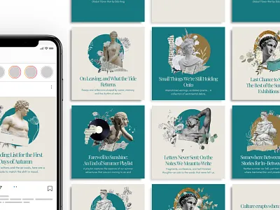 Erato Magazine Social Media Post editorial graphic design literary magazine social media