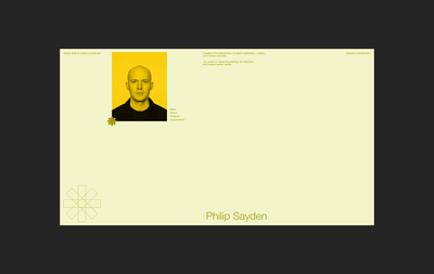 Philip Sayden — Hero Page animation design graphic design motion graphics ui ux web webdesign website