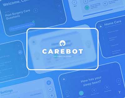 CareBot branding design digital product educational figma medical ui ux