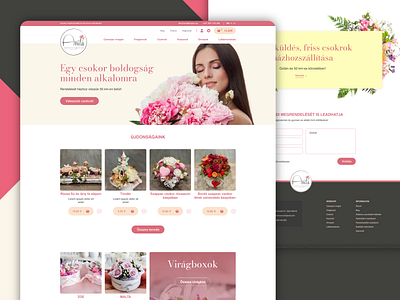 Webshop design - Flowers design e commerce feminine flowers graphic design product web design webshop