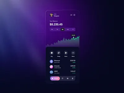 Wallet Swap animation crypto motion graphics product design prototype ui ux design