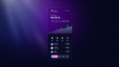 Wallet Swap animation crypto motion graphics product design prototype ui ux design