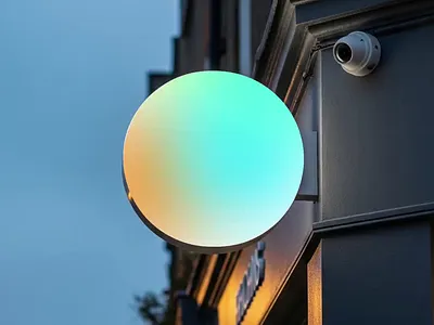 Gradient flow on neon animation branding design experimental logo motion principle