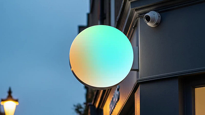 Gradient flow on neon animation branding design experimental logo motion principle