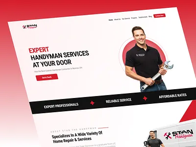 Handyman Landing Page Design handyman home service landing page us design