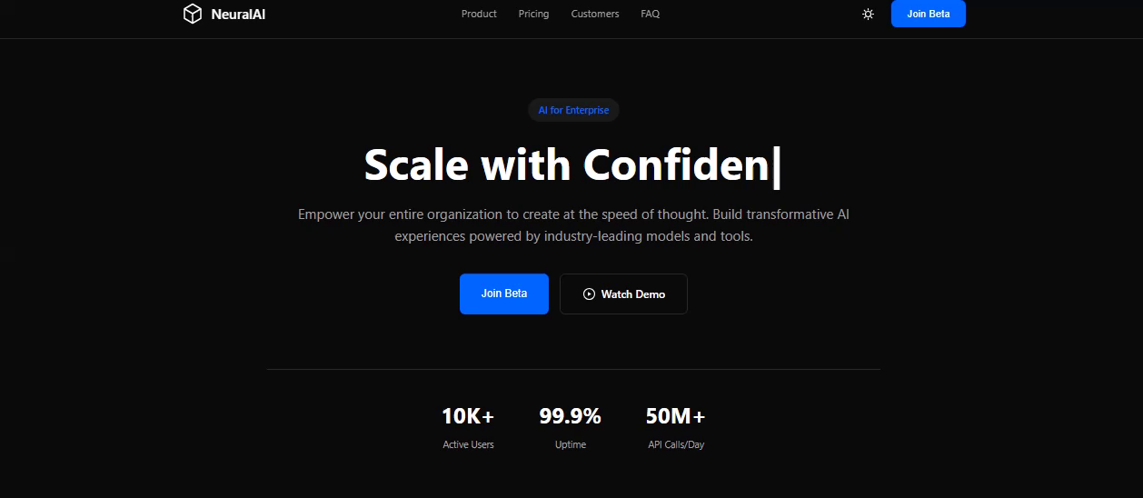 Example of Landing Page Design (Html, Css, Js)