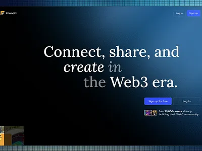 Web3 Social Network animation crypto graphic design hero section motion graphics prototype ui web3