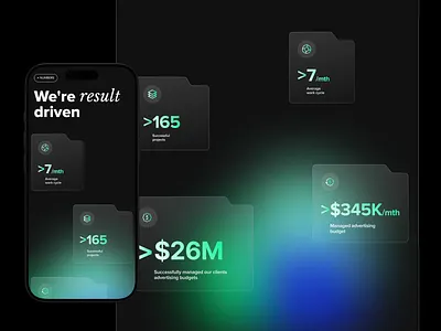 UM Result block design creativeagency design marketing agency mobiledesign responsive result ui userexperience ux webdesign website
