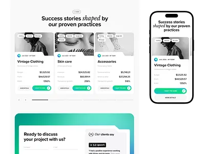 UM Cases block design agency cards corporate website creative agency digital agency landing page design minimal website modern website ui ui design ux ux design web design web designer inspiration website design