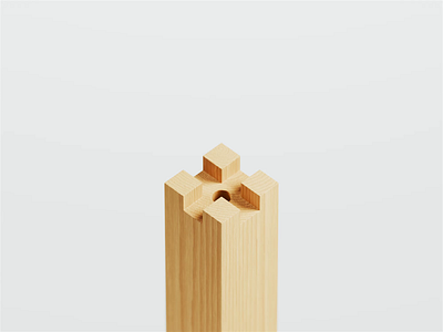 Locking In 3d 3d animation beam blender blender3d building construction illustration isometric isometric illustration plank wood