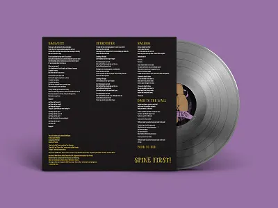 One Fall - Spine First! Packaging lyrics music packaging punk record text layout