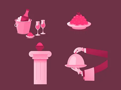 Caviar Brand Iconography animation branding caviar iconography icons