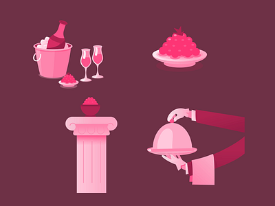 Caviar Brand Iconography animation branding caviar iconography icons