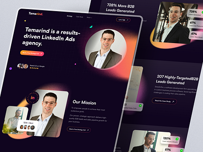 Tamarind – LinkedIn Ads Agency Website Design agency portfolio design agency website ui b2b website design conversion focused design creative web design design digital agency web design figma website design interface landing page landing page concept lead generation website linkedin ads agency marketing agency design saas landing ui ui ux ui web design web design website design