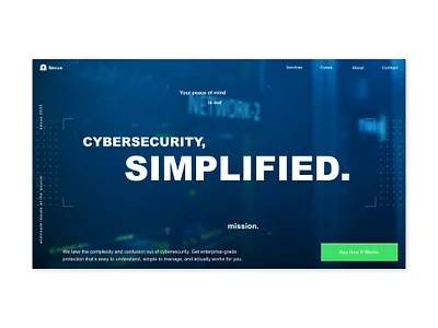 Cyber Security Simplified branding cybersecurity design figma graphic design hero hero section landing page layout swiss design tech ui uiux web design website design