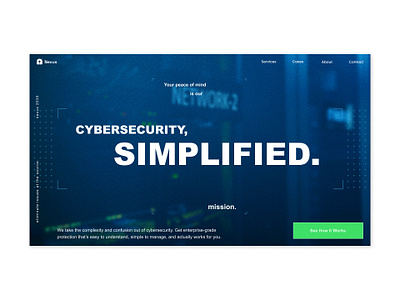Cyber Security Simplified branding cybersecurity design figma graphic design hero hero section landing page layout swiss design tech ui uiux web design website design