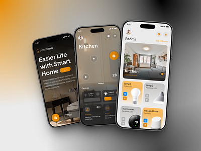 Smart Home App Design app design design home app home automation interface internet of things iot mobile app ui mobile ui design remote control smart app smart home smart home app smart home app design smart house smarthome ui ui ux design