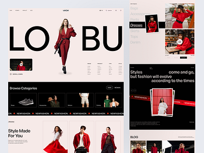 Fashion E Commerce Website design e commerce ecommerce ux fashion brand fashion design fashion landing fashion shop fashion ui landing page minimal design online store shopping app ui ux website