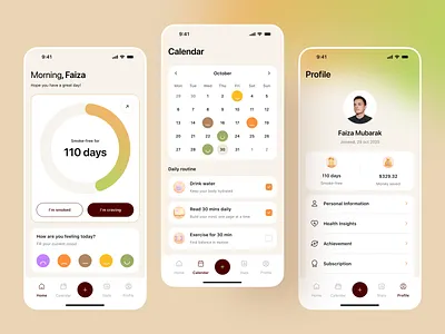 Stopr - Quit from Smoking Addiction App addiction app clean design habit health mobile app popular ui ux wellness
