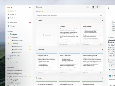 Notes App Dashboard ai cansaas clean dashboard design interface management minimalist note notepad notes notes app planner product design productivity saas task to do list ui ux