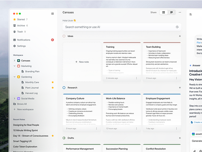 Notes App Dashboard ai cansaas clean dashboard design interface management minimalist note notepad notes notes app planner product design productivity saas task to do list ui ux