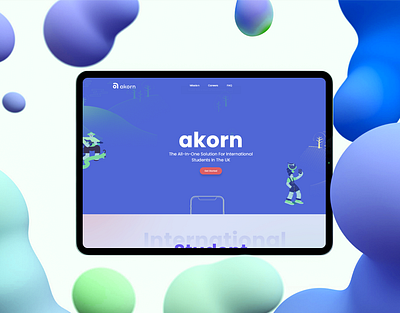 Akorn Website UI design graphic design typography ui ux website