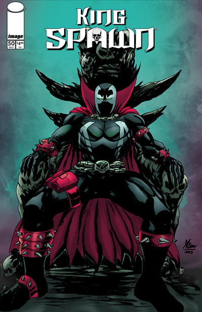 King Spawn Variant Cover artist artwork character character illustration comic artist comic book comic cover comic style concept cover cover art design drawing editorial illustration image comics poster publishing spawn todd mcfarlane