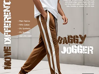 Modern apparel baggy jogger mockup — effortless street vibe. advertising baggy jogger brand design branding content design design fashion graphic design illustration inspiration jogger marketing minimal mockup photoshop poster design social media design social media post streetwear winter style