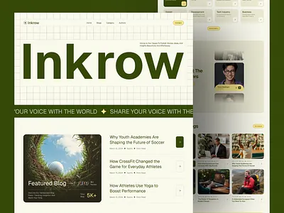 Inkrow - Blog agency Website agency agency landign page agency website blog page design blog website creative agency website creative design design landing page modern design news web site ui ux web design website