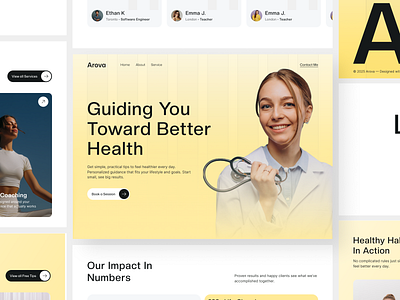 Life Coach & Mental Wellness Website Design coach ui coach website consulting website fitness coach health fitness website health coach healthcare website mental wellness personal care ui ui design uiux design user interface ux ux design website designer wellness coach
