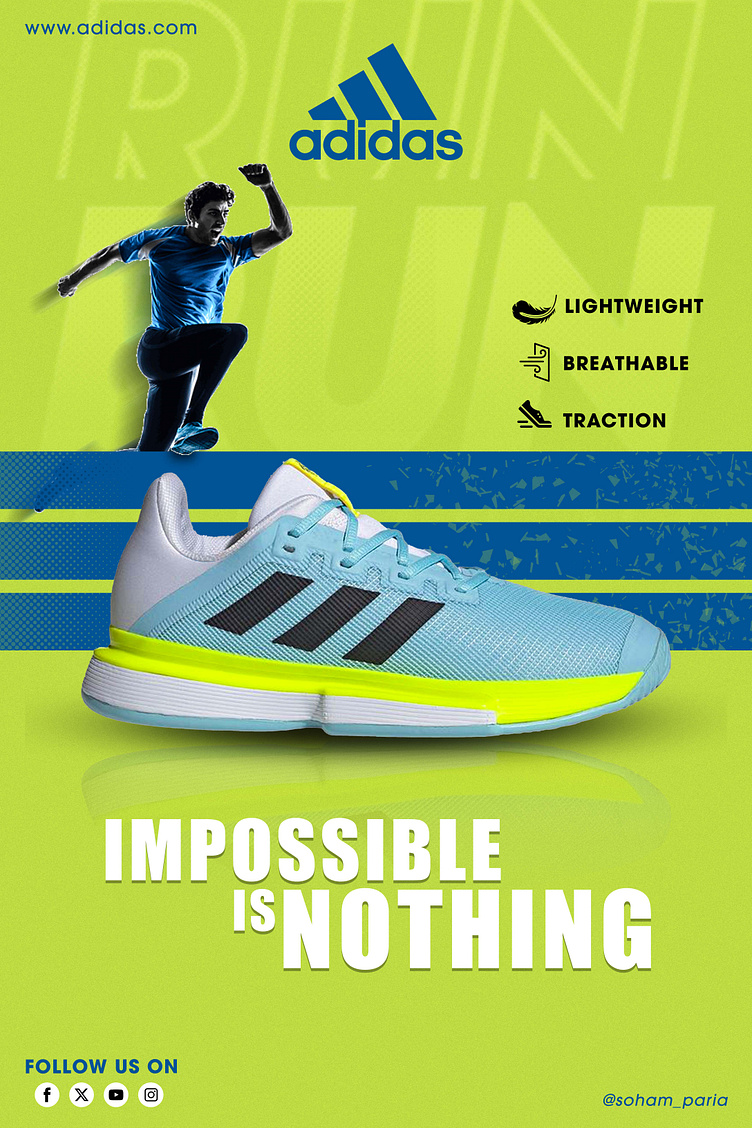 Adidas Footwear Campaign | Poster Design by Soham Paria on Dribbble Adidas Footwear Campaign | Poster Design by Soham Paria on Dribbble