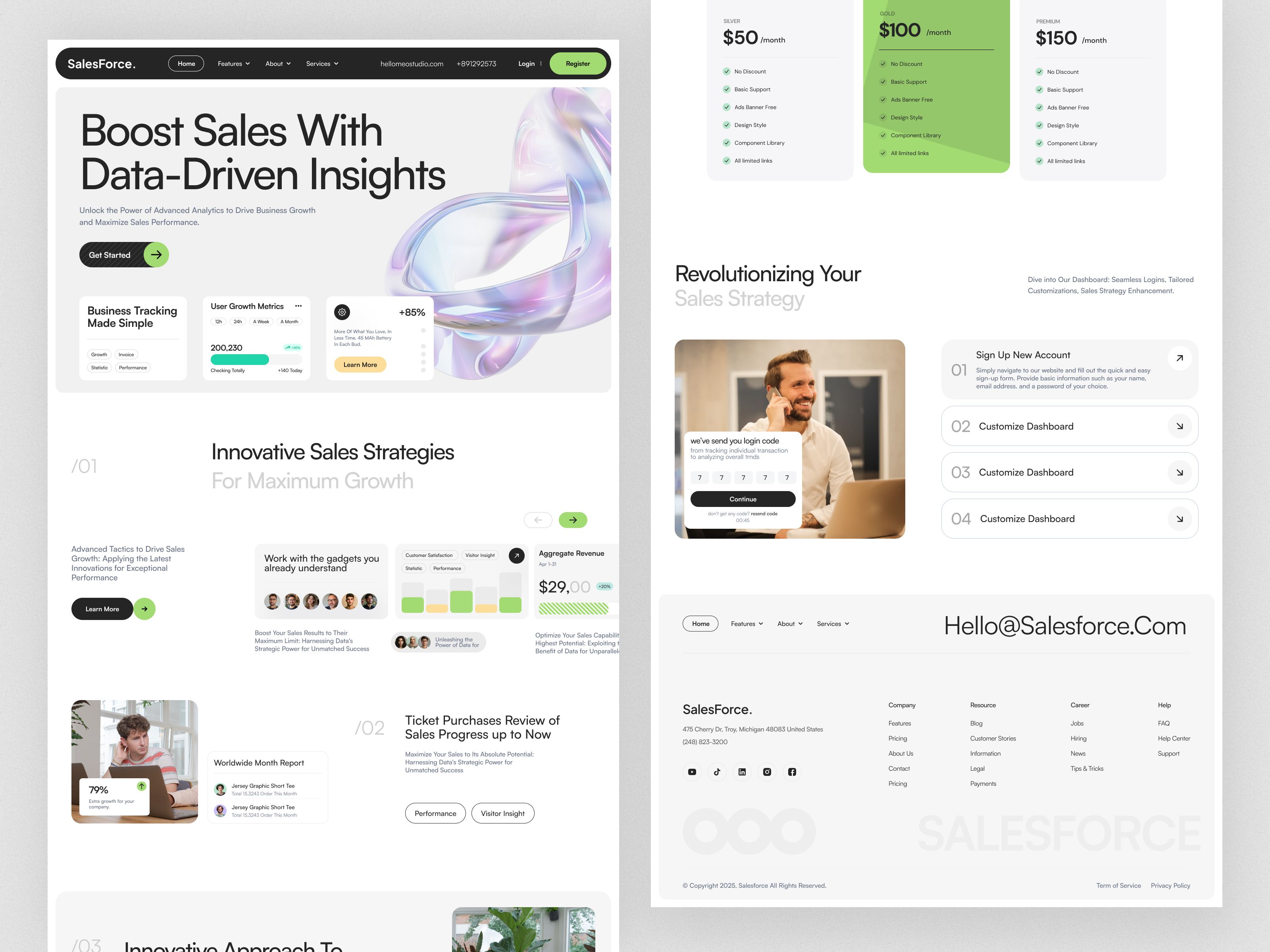 Example of Custom Landing Page Design