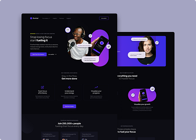 Landing Page Design design hero section landing page mobile app productivity ui ui design ux ux design web design