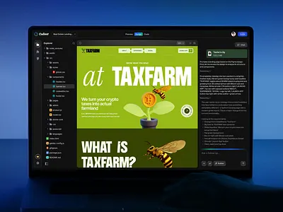 AI Code Editor Dashboard UI ai ai app ai dashboard ai tool code editor coding ui dashboard ui design to code developer tools interface design motion design product design saas design software design uxui web app
