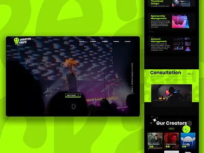 Web design for influencer agency branding design elementor graphic design illustration logo ui web web design webdesign wordpress